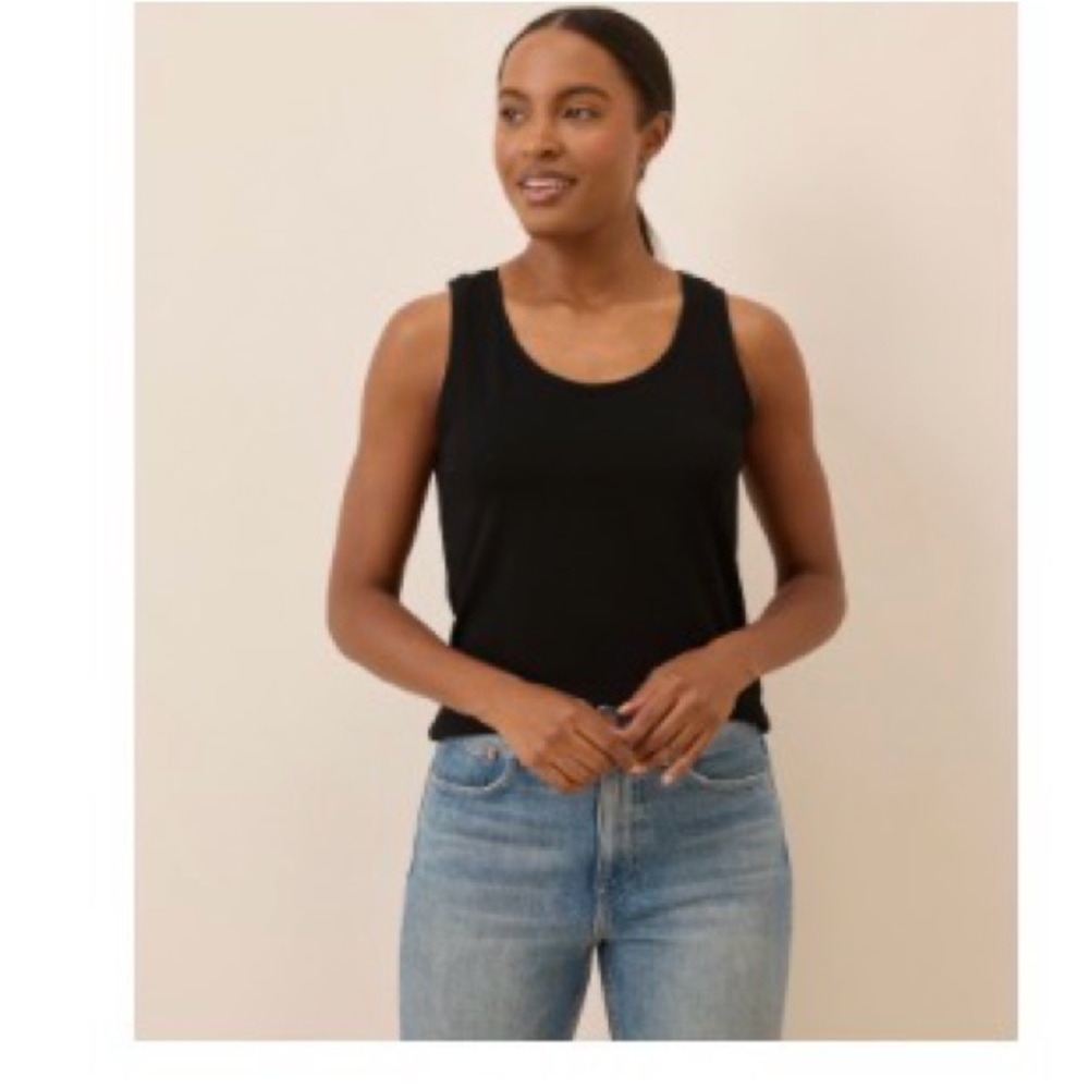 Pact Black Luxe Stretch Jersey Tank